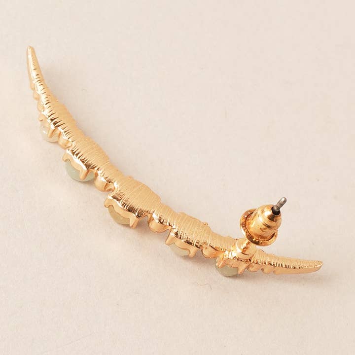 Fashion City - Wholesale Dangle Earrings - Shaped Semi-Precious Stone Post Earrings