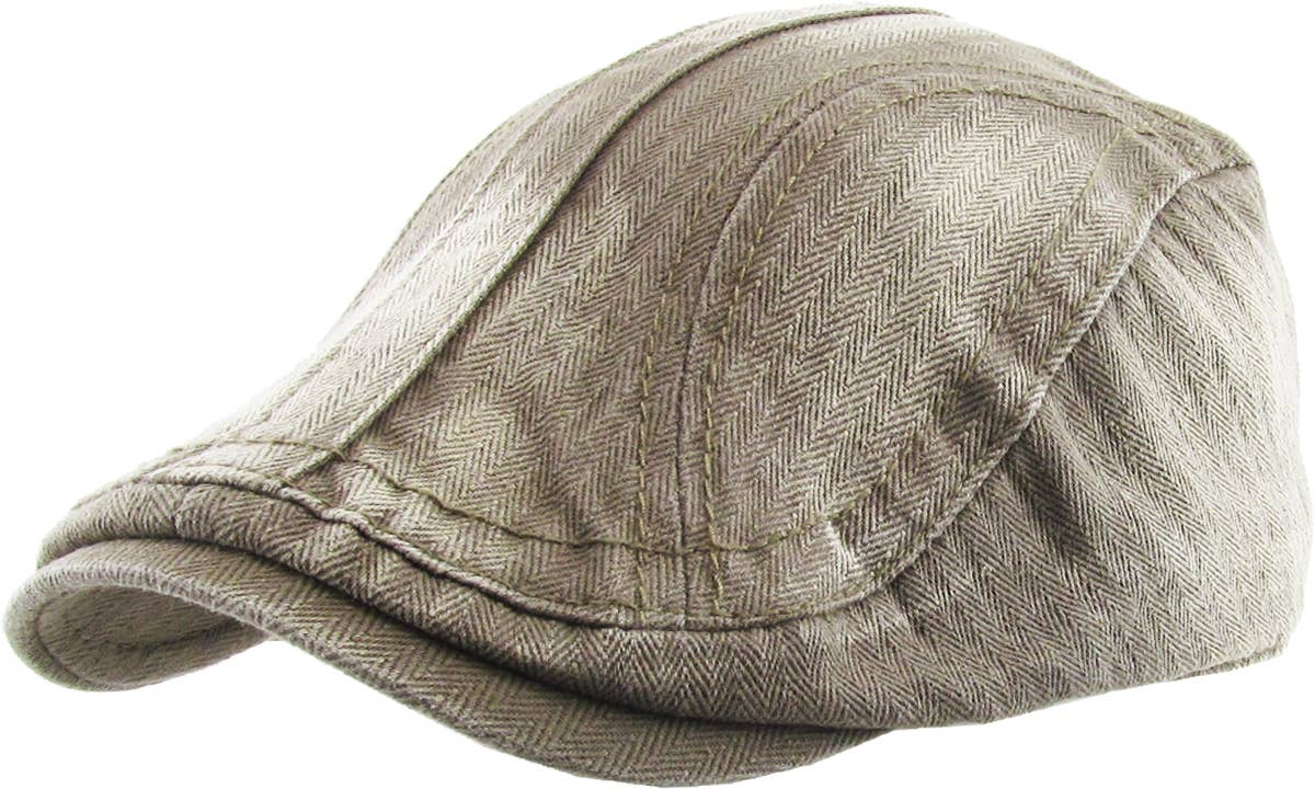 KBETHOS - Wholesale Newsboy/Schoolboy Hat - Men's - CLASSIC WASHED NEWSBOY IVY21