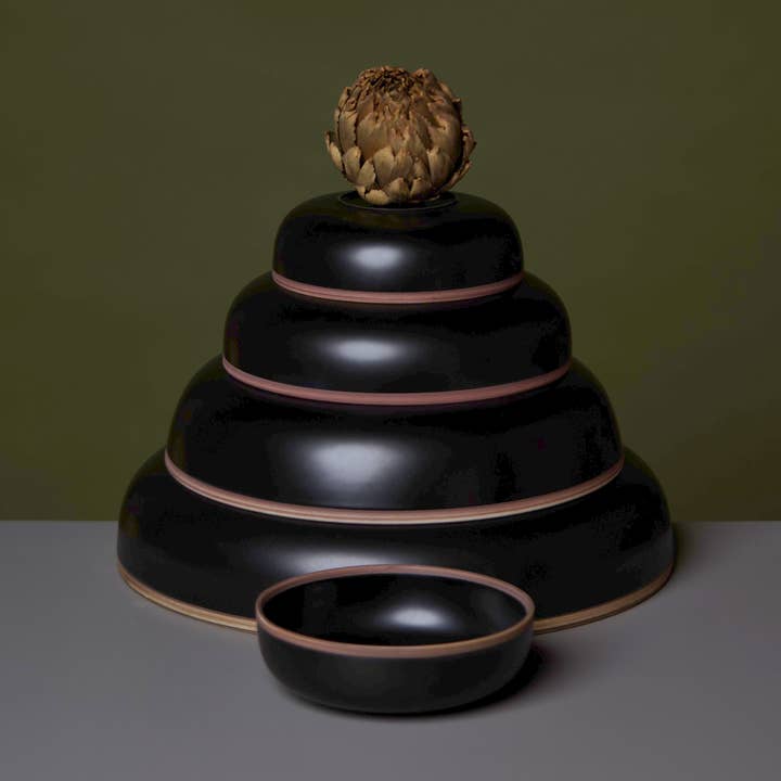 Black Nesting Porcelain Hermit Bowls for wholesale by Middle Kingdom