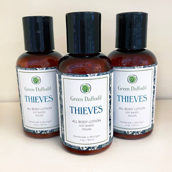 Green Daffodil Bath & Body - Wholesale Hand & Body Lotion - Thieves Mini Soy Lotion Bottle - Essential Oil Blend