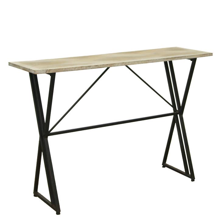 VIP Home & Garden - Wholesale Console Table - Metal and Wood 44" Hall Table