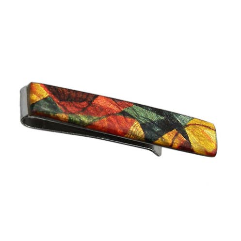 Tie-Clip Artístico Entrechat Cores Brilhantes- D038W por atacado de Mo Resin