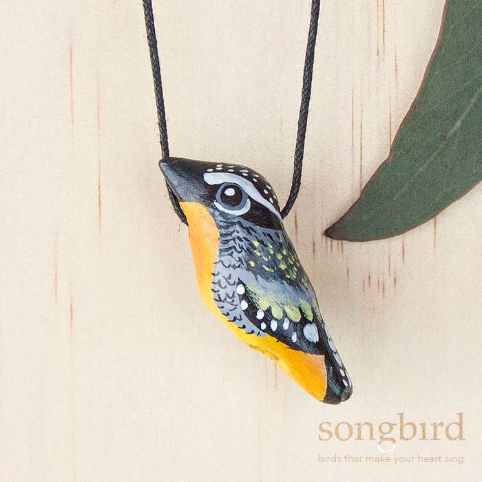 Spotted Pardalote Whistle Necklace for wholesale by Songbird