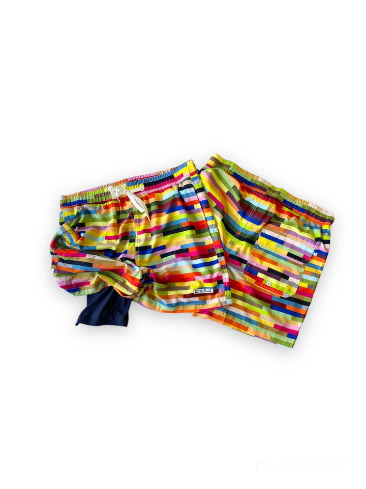 Brief Lined Abstract Swim Shorts for wholesale by It's The Beach