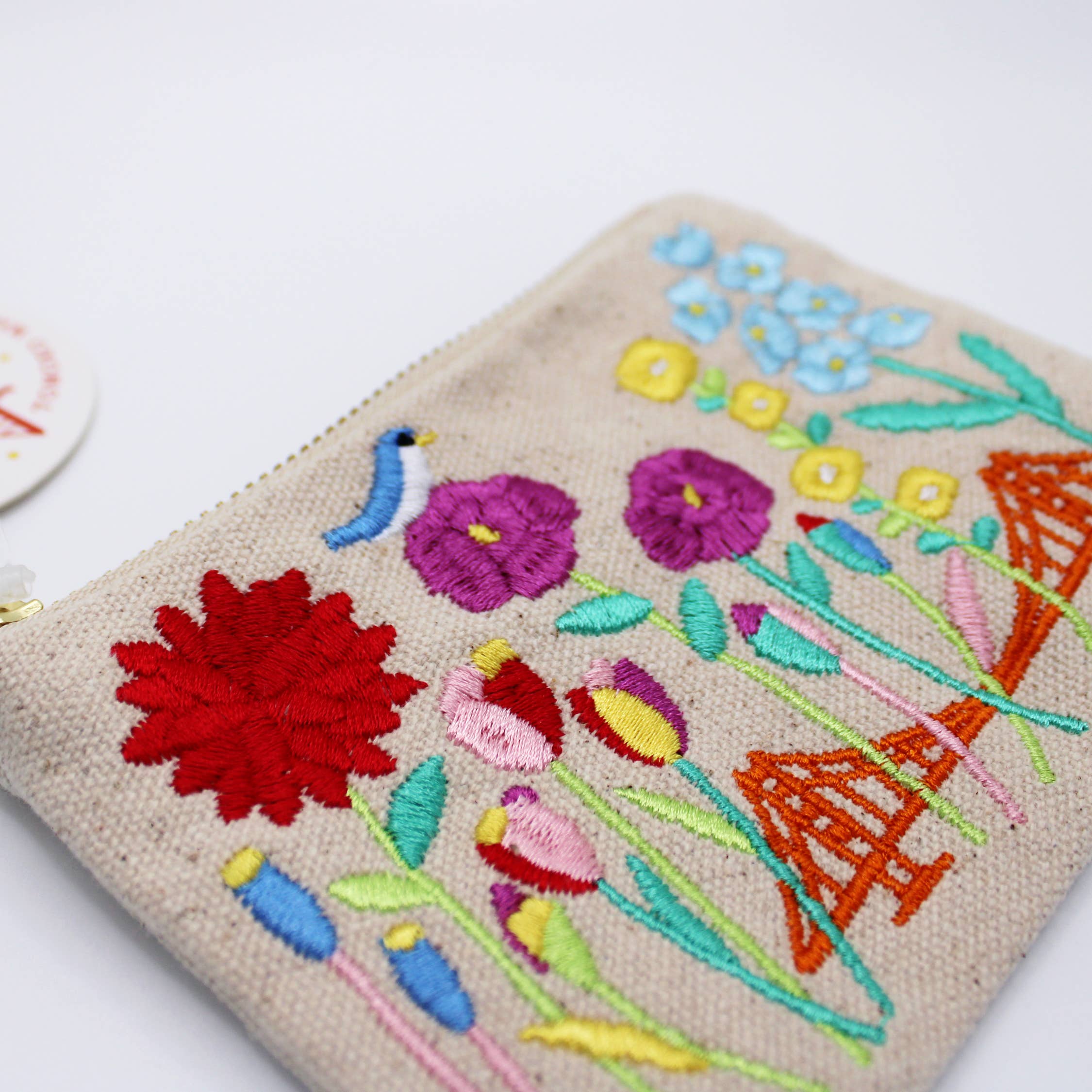 Tomoko Maruyama - Wholesale Coin Purse - Unisex - Embroidered San Francisco Flowers Coin Purse3