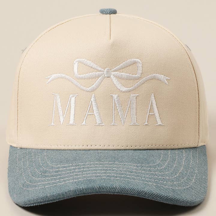 Fashion City - Wholesale Trucker Hat - Women's - MAMA Ribbon Embroidered Two-Tone Trucker Hat29