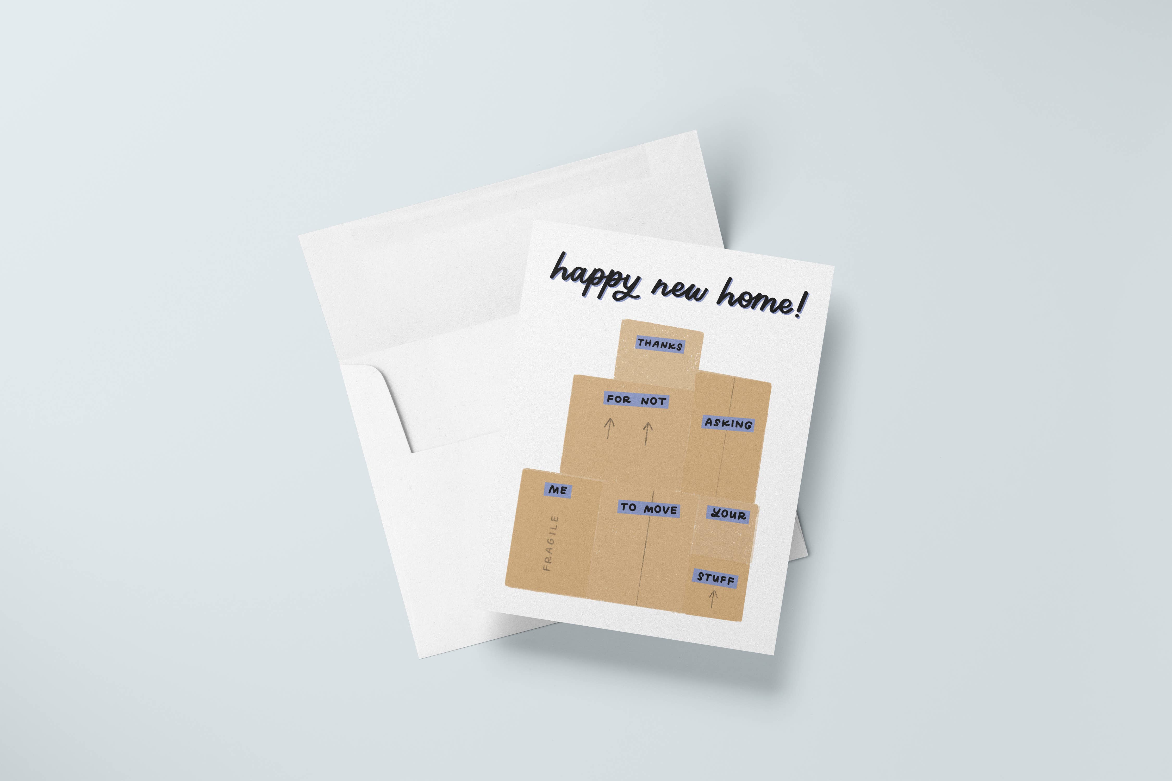 Just Follow Your Art - Wholesale Housewarming Card - Funny Housewarming Card | Happy New Home Moving Boxes Cards1