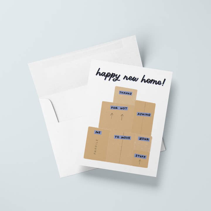 Just Follow Your Art - Wholesale Housewarming Card - Funny Housewarming Card | Happy New Home Moving Boxes Cards1