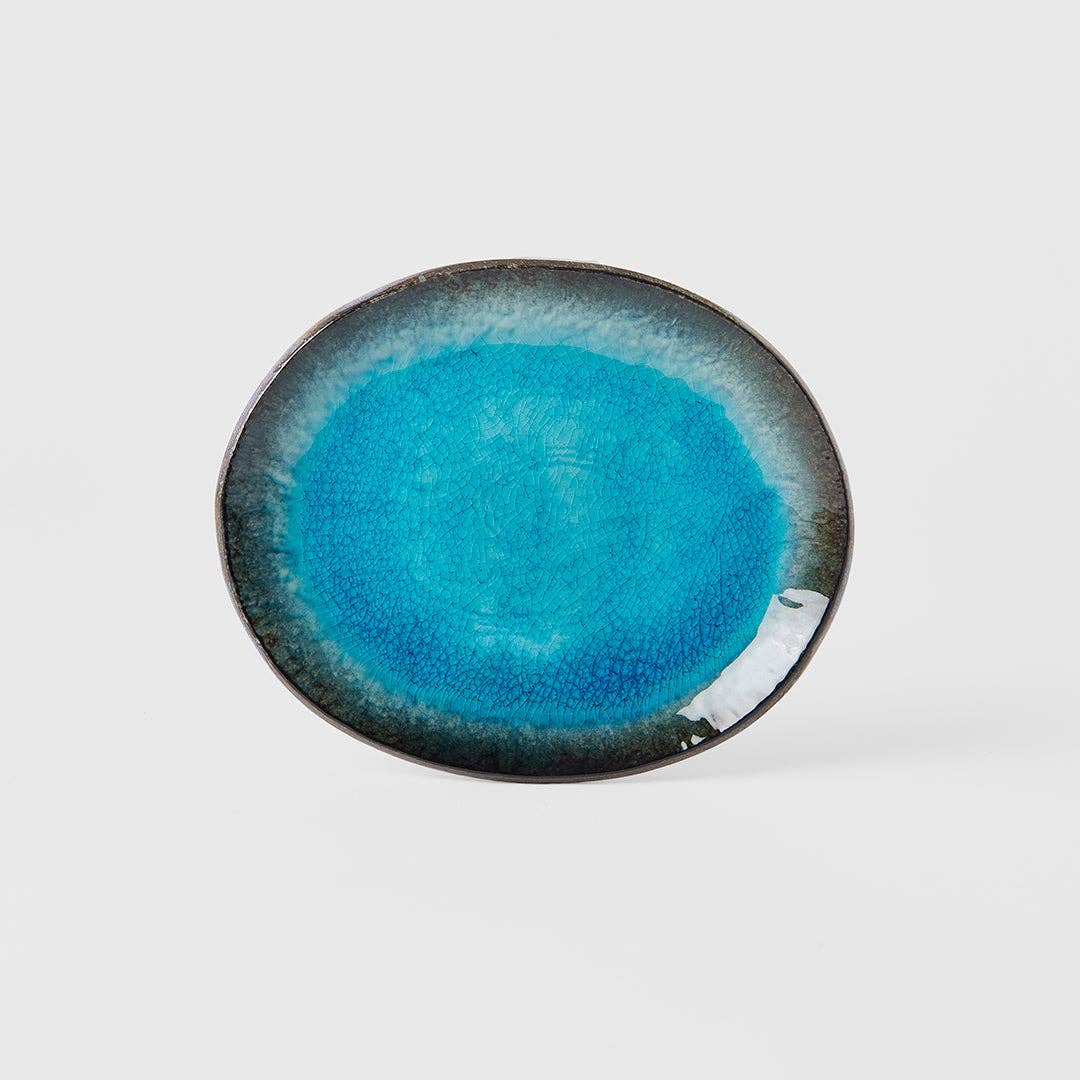 Made In Japan Tableware - Wholesale Borden - Hemelsblauw ovaal plat bord 18cm