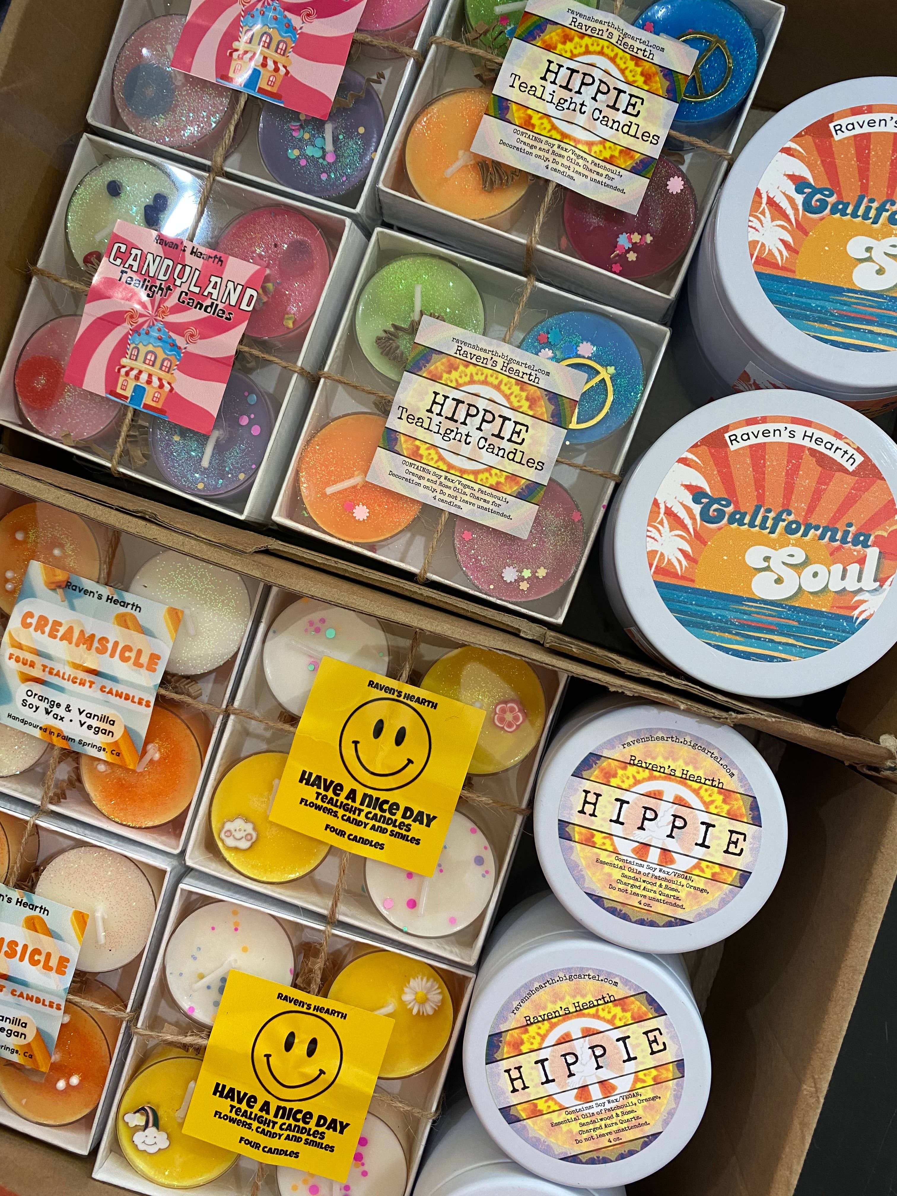 Raven’s Hearth – Velas aromáticas por atacado – Velas Vela de Chá Hippie | Patchouli, Sândalo e Rosa3