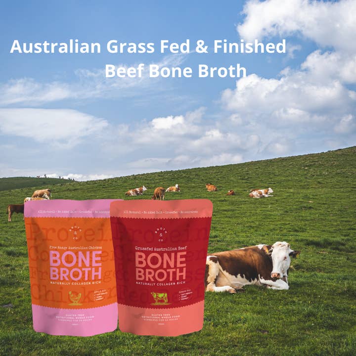 Broth And Co. - Vendita all'ingrosso Brodo - Brodo di ossa di manzo australiano liquido 300 ml - allevato al pascolo