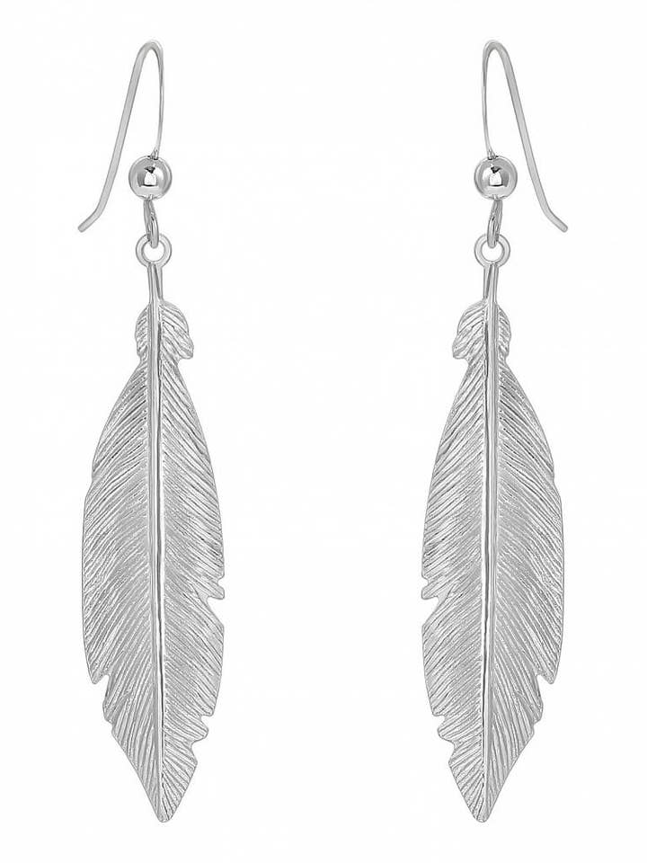 Sterling Silver stora fjäder örhängen för wholesale av Sosie Designs