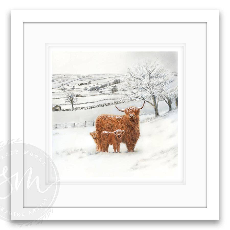 Stacey Moore Ltd - Wholesale Art Print - Snowy Dales Highland Retreat3