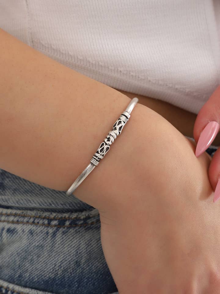 925K Sterling zilver vergulde manchette armband voor wholesale door Hadley Jewelry