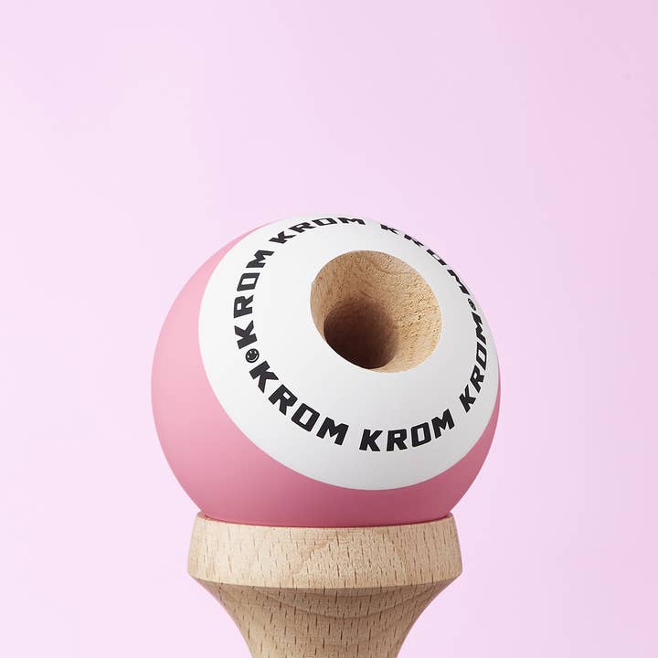 KROM KENDAMA - Wholesale Wood Toy - Kids - KROM · POP RUBBER PINK · KENDAMA