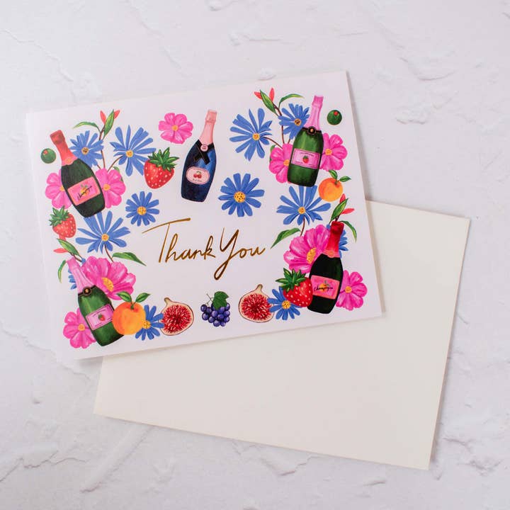 Carte de remerciement florale pour la vente par Michio Aluna