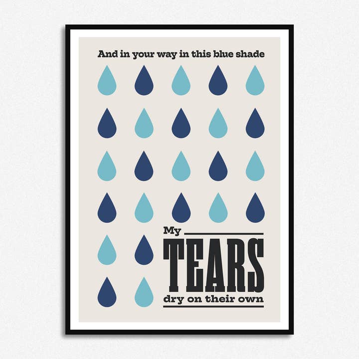 Las lágrimas se secan en su propia impresión musical para venta al por mayor de HollieGraphik