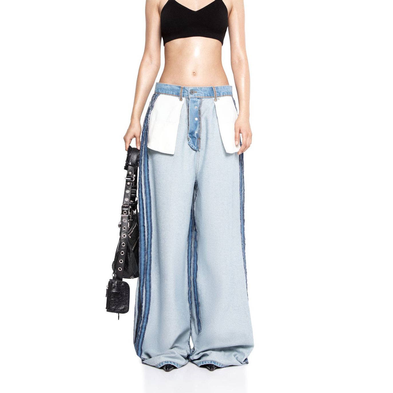 Light Blue Style T  2025 NEW HighWaisted Wide Leg Jeans Chic Summer Comfort for wholesale on Faire12