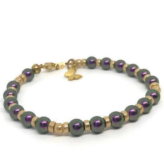 Lila Kristall Perlenarmband für den Großhandel von Janine’s Jewelry Design