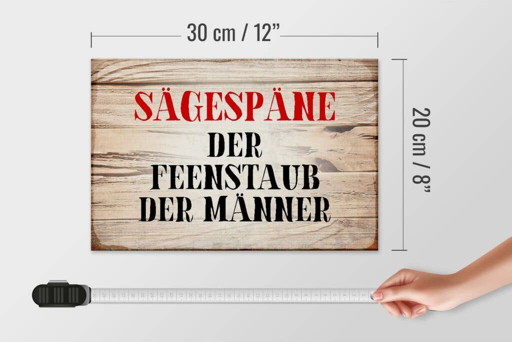 Femer – wholesale Sign – Wooden sign saying 30x20 cm sawdust fairy dust of men decorative sign wooden sign4