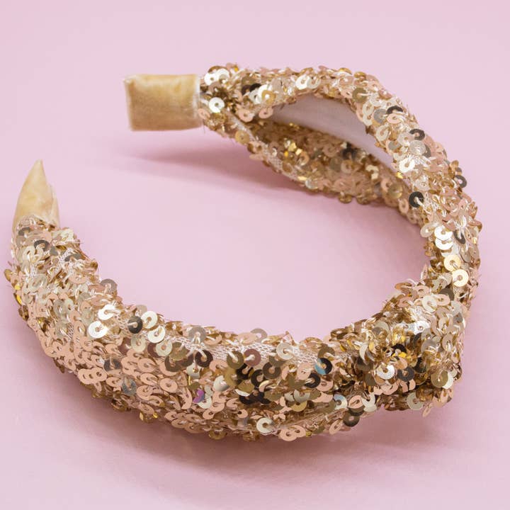 Frog Sac - Wholesale Fashion Headband - Kids - Kids Knot Headband - Sequin Knotted Hair Band Accessories58