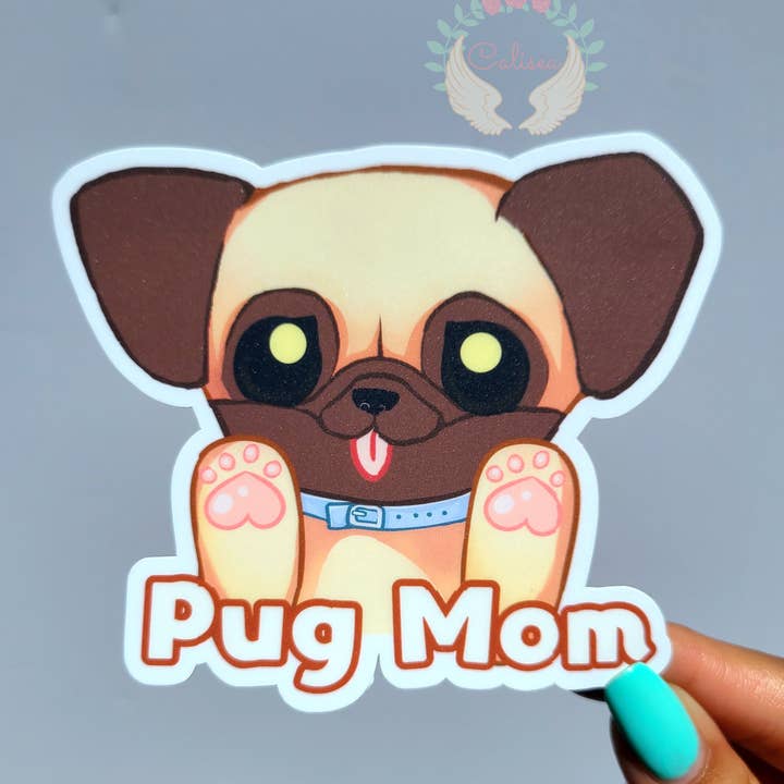 Pug Vinyl Sticker for wholesale by Calisea.co