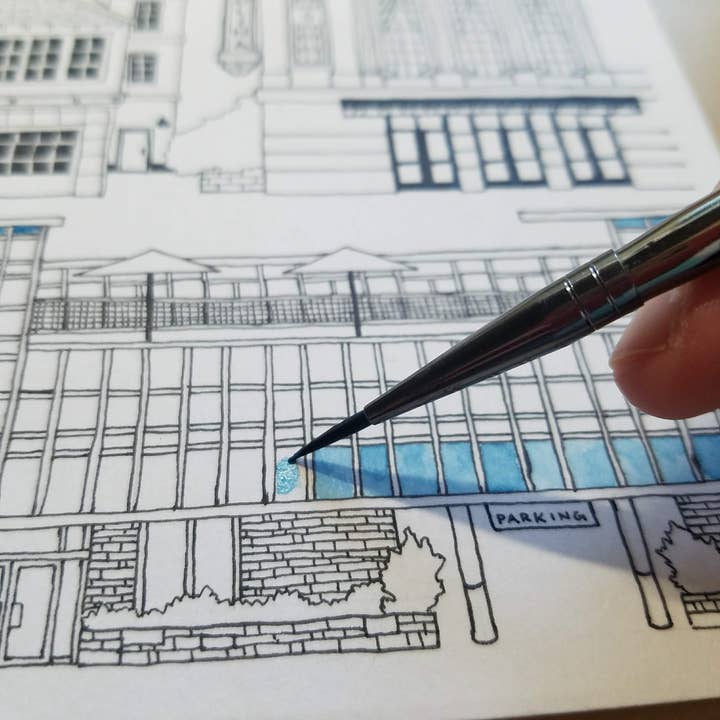 Papermill Creative - Wholesale Art Print - Downtown Durham, North Carolina watercolor art print7