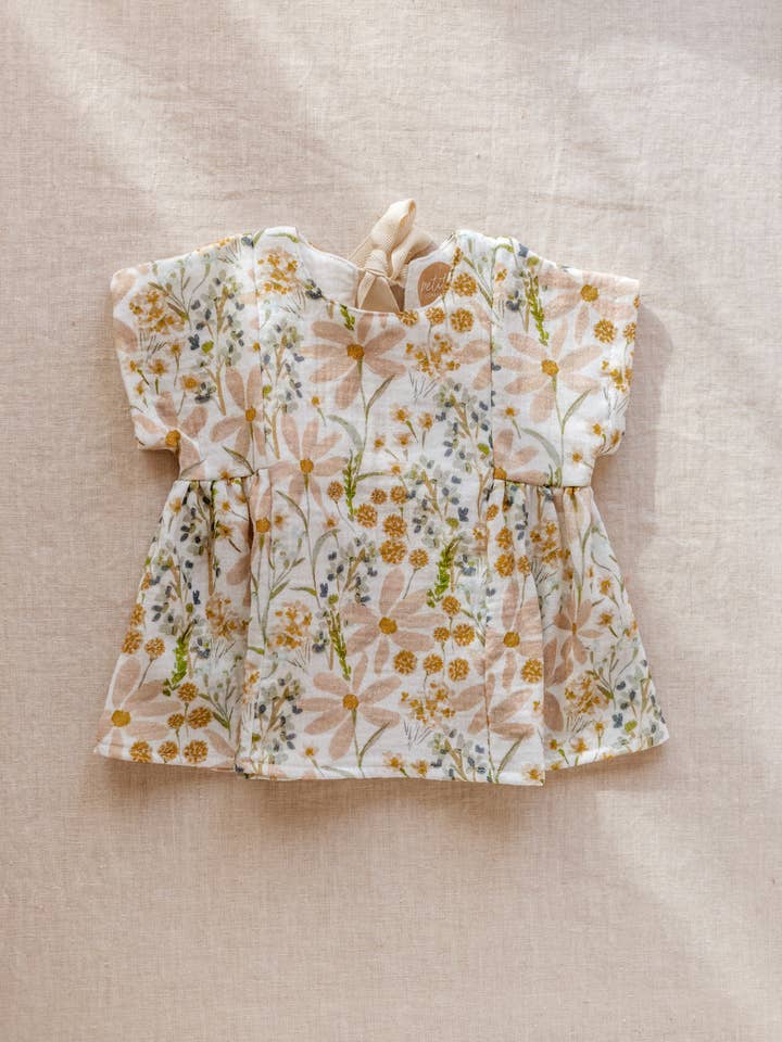 PETITE EvelinaApparel – wholesale Dress – Baby – Malia dress / Ivory & Blush Flowers2