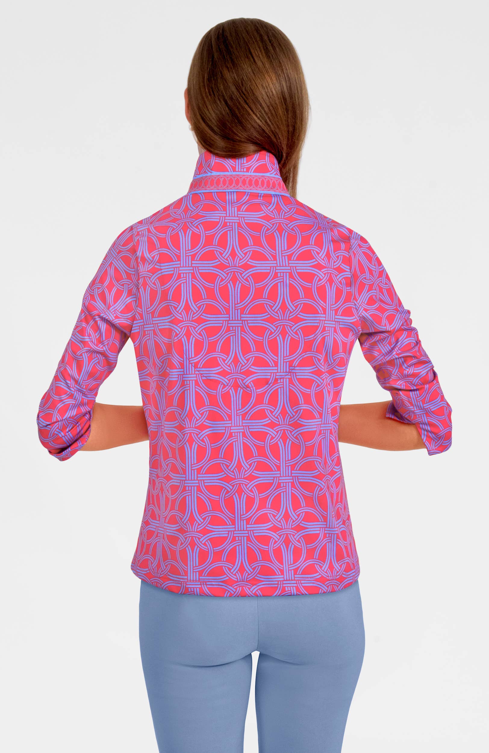 Gretchen Scott LLC – wholesale Buttoned-down shirt – Women's – Twist & Shout Top - Ring Toss18