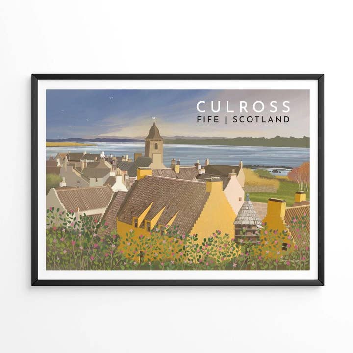Culross, Fife, Rejseplakat for engroshandel hos Galloway Arts