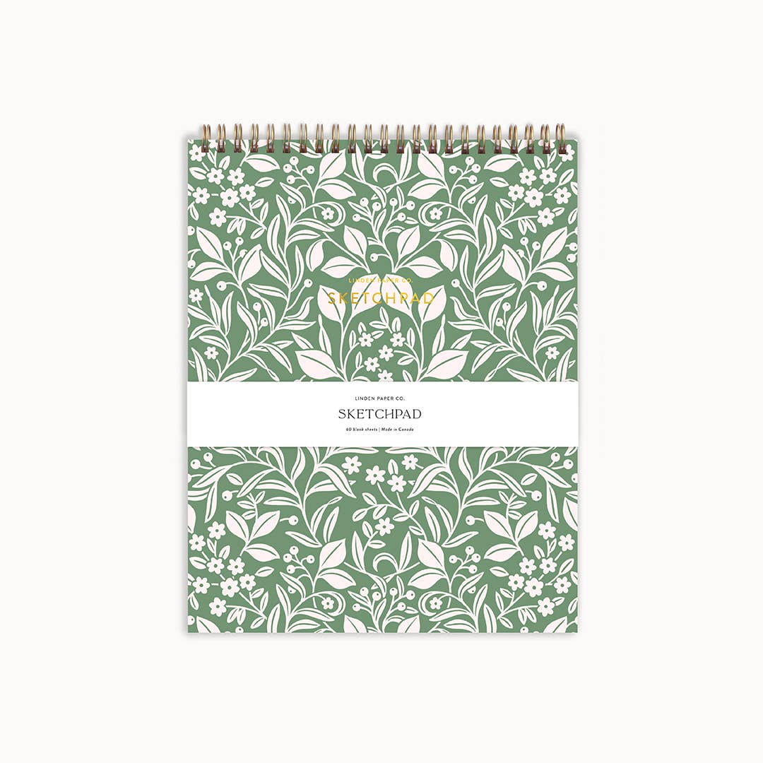 Linden Paper Co. - Wholesale Sketchbook/Sketchpad - Meadowlace Sketchpad | Spiral Blank Notebook1