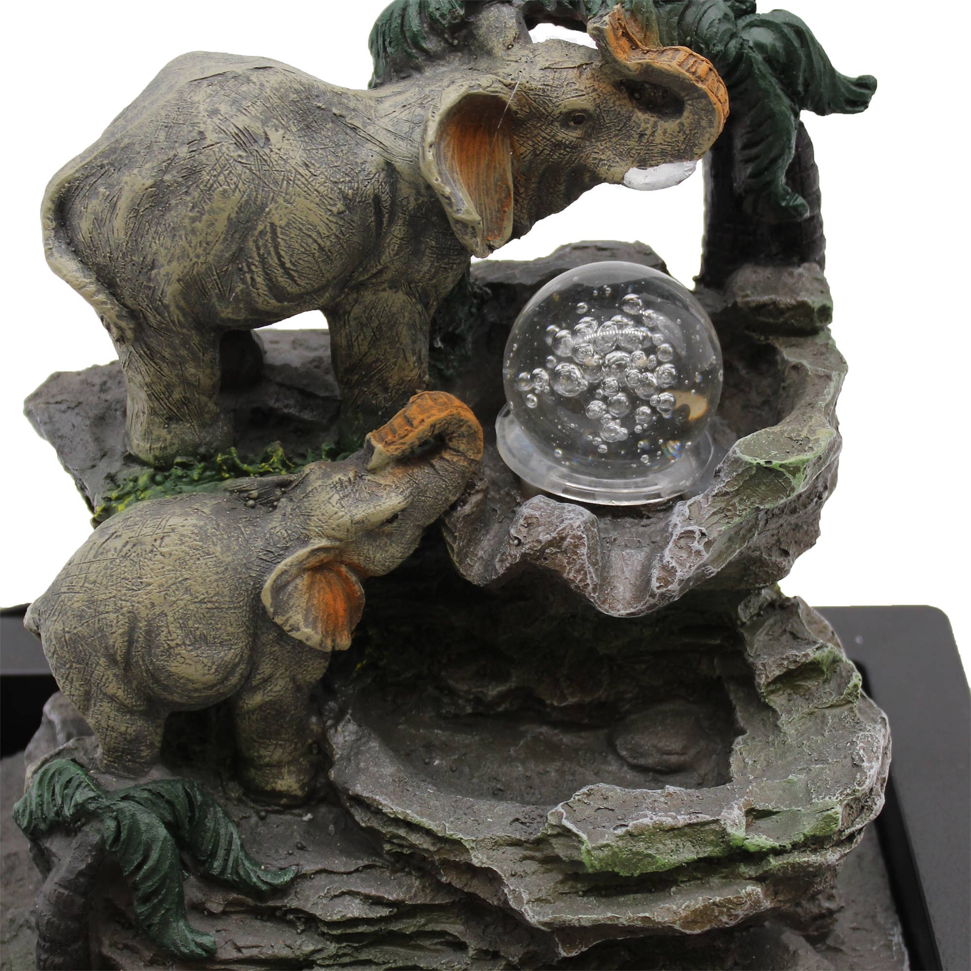 Ancient Wisdom – wholesale Decorative tabletop object – Water Feature - Elephant Family - 30cm1