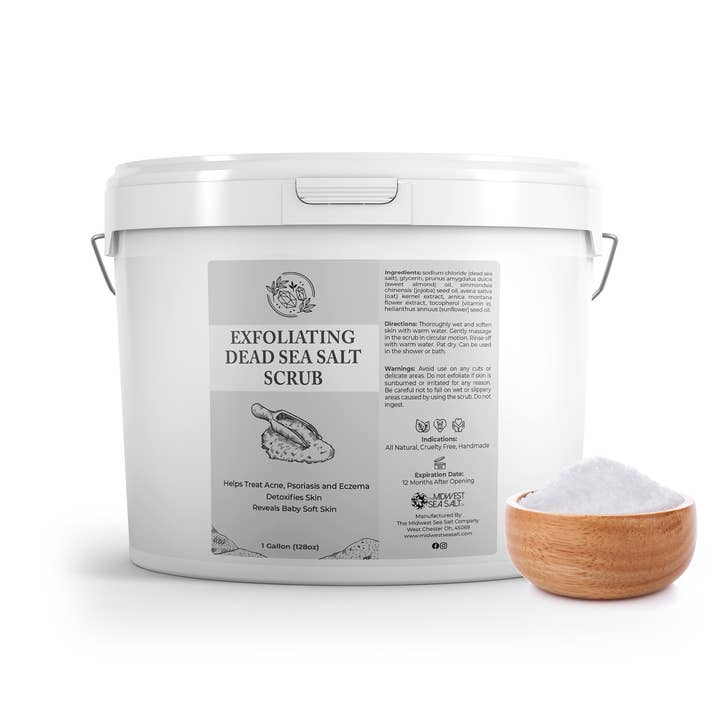 The Midwest Sea Salt Company - Wholesale Body Scrub/Exfoliant - Exfoliating Dead Sea Salt Scrub - 128oz