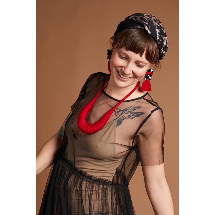 SAVAGE : FELTED WOOL NECKLACE for wholesale by Just Joey Rose