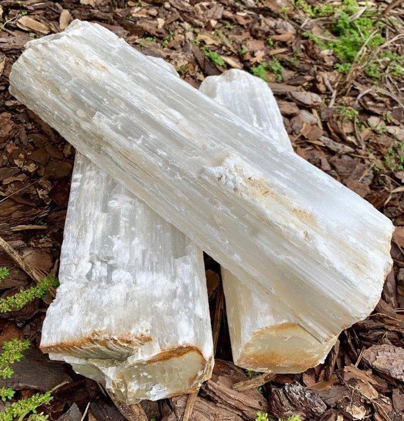 Legend Accents - Wholesale Spiritual Stone/Crystal - Selenite Fireplace Log Large2