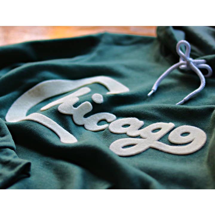 Chitown Clothing – Engroshandel Hoodie – Unisex – Chicago Filt Applique hættetrøje3