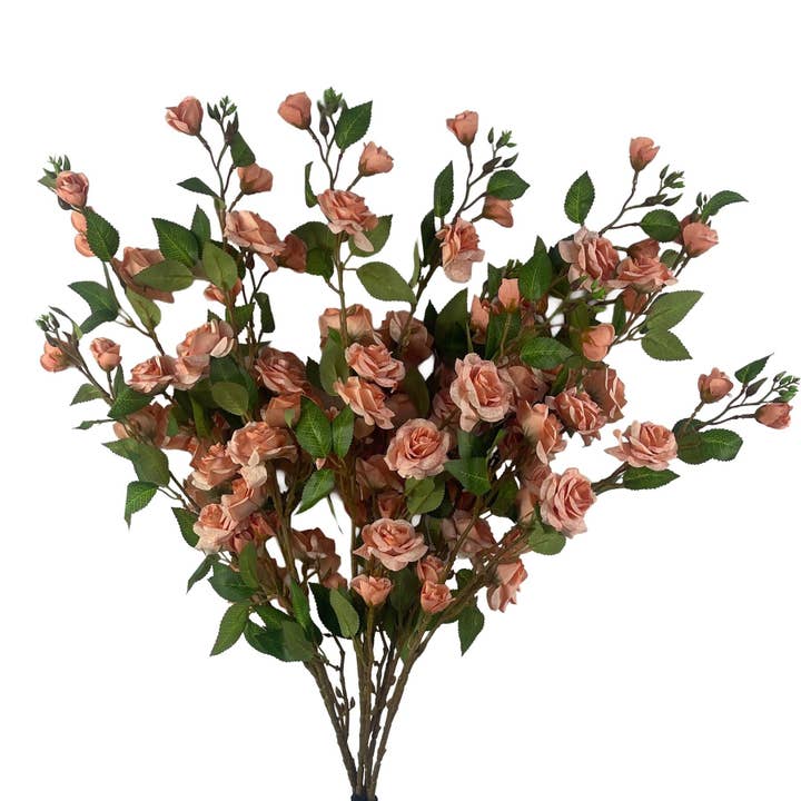 Pack of 6 x 90cm Artificial Pink Rose Stem for wholesale by Leaf Design UK LTD