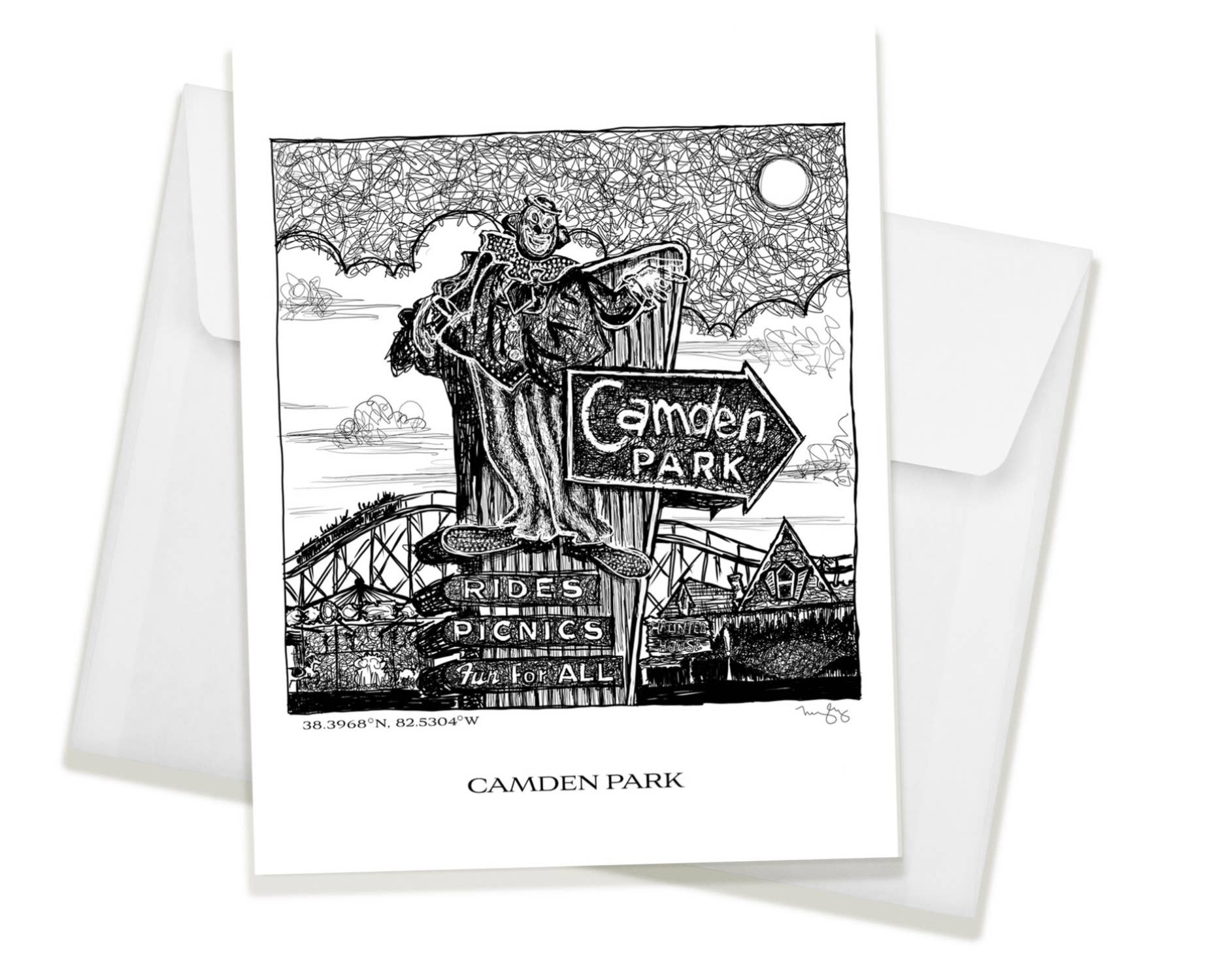 Echo-Lit - Wholesale Stationery/Notecard Set - Camden Park West Virginia Notecard - Single1