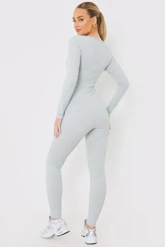 In The Style – wholesale Unitard – Dam – Långärmad Scoop Neck Unitard
3