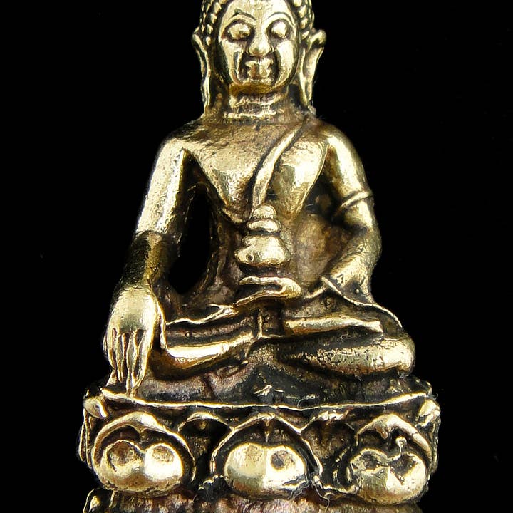 Tika - Vente Figurine décorative - Statuette de divinité en laiton - Petite - Bouddha