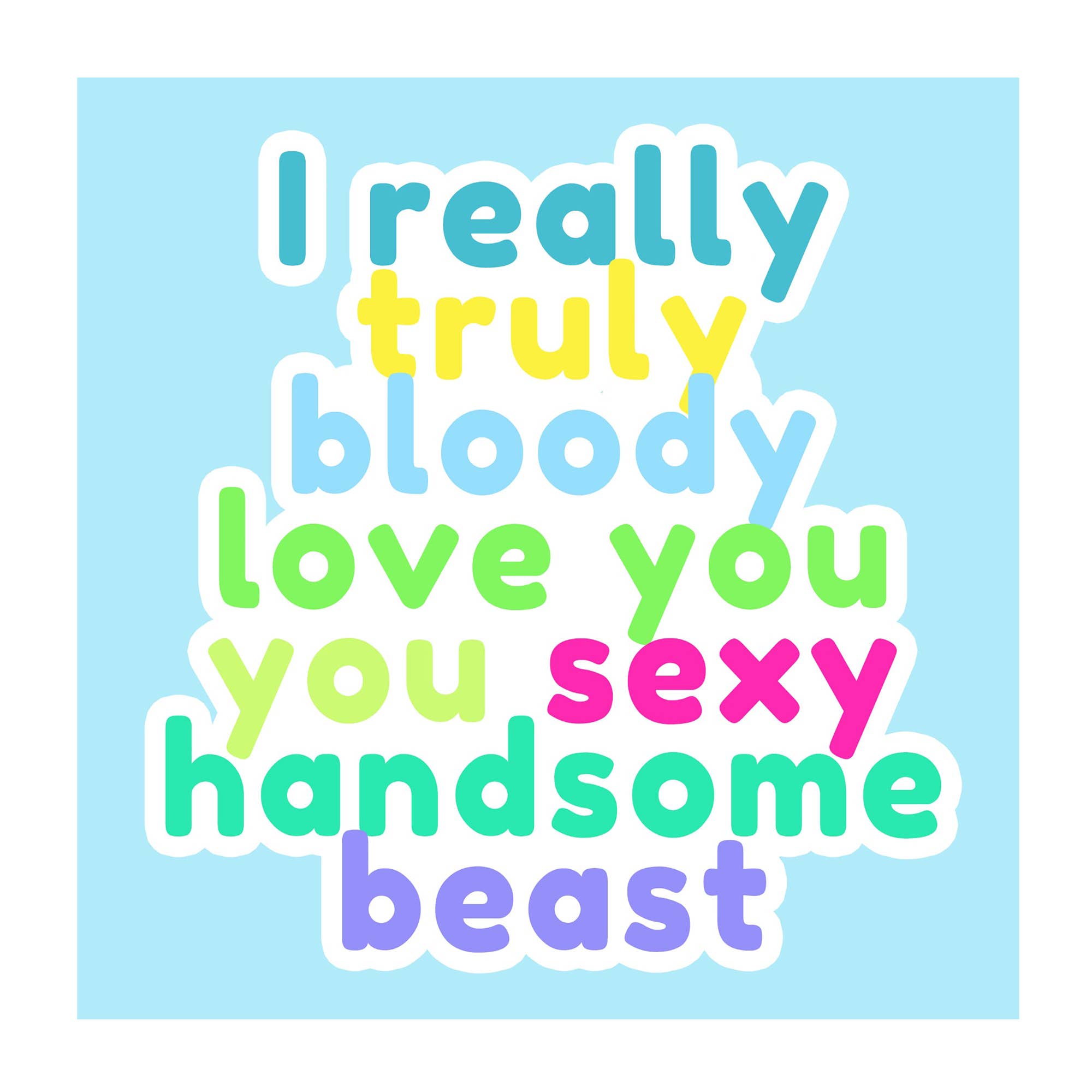 Go La La – wholesale Birthday card – Handsome Beast - square birthday card0