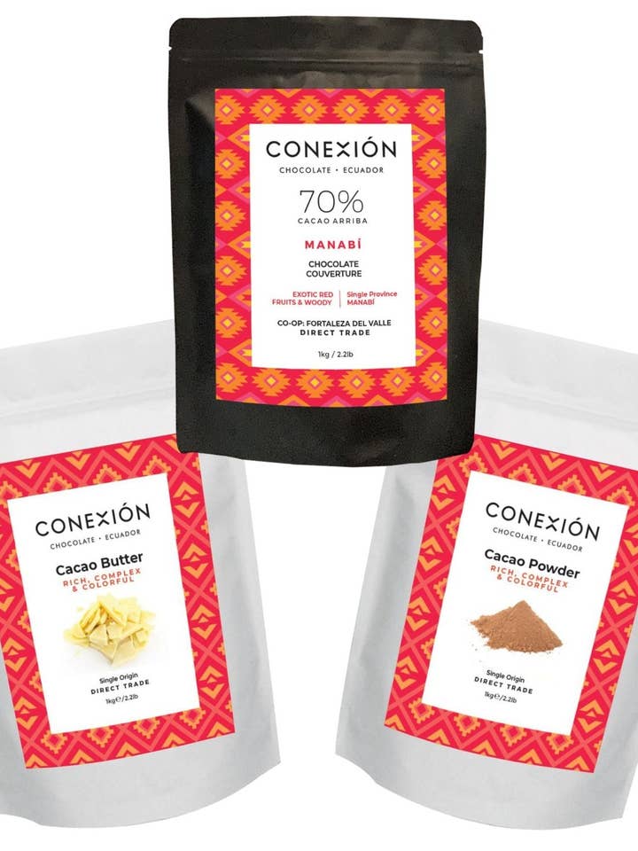 CONEXIÓN Fancy Bundle Baker's Kit Baking Chocolate Pastries | Bulk Bags for wholesale by Conexión Chocolate