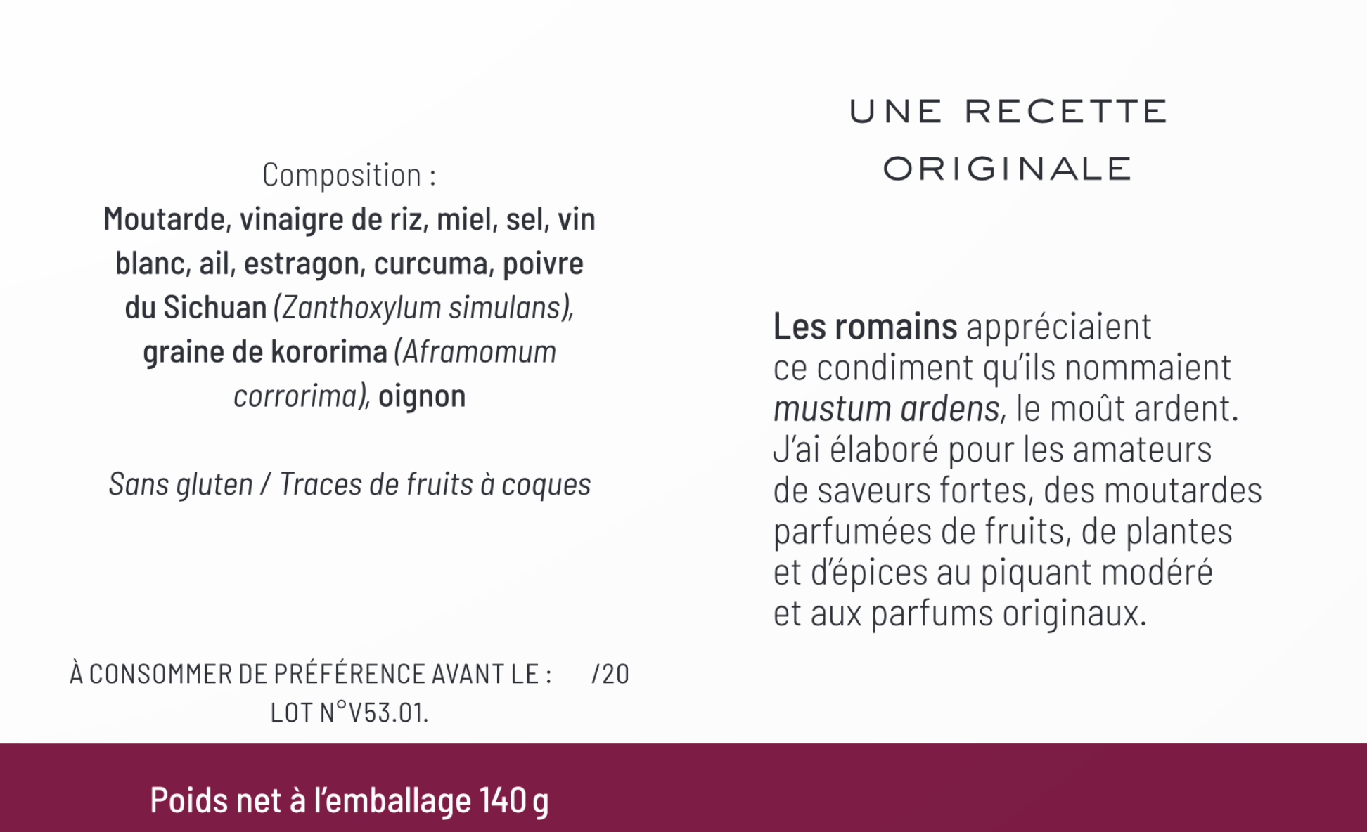 The Popote - Wholesale Mustard - "Old-fashioned" Mustard, Vinegar and Aromates3