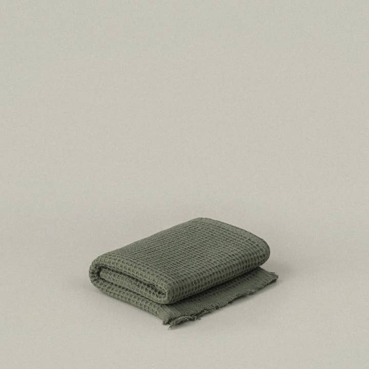 SUNNY HOME - Wholesale Hand Towel - Everyday Waffle Towels – Olive Green1