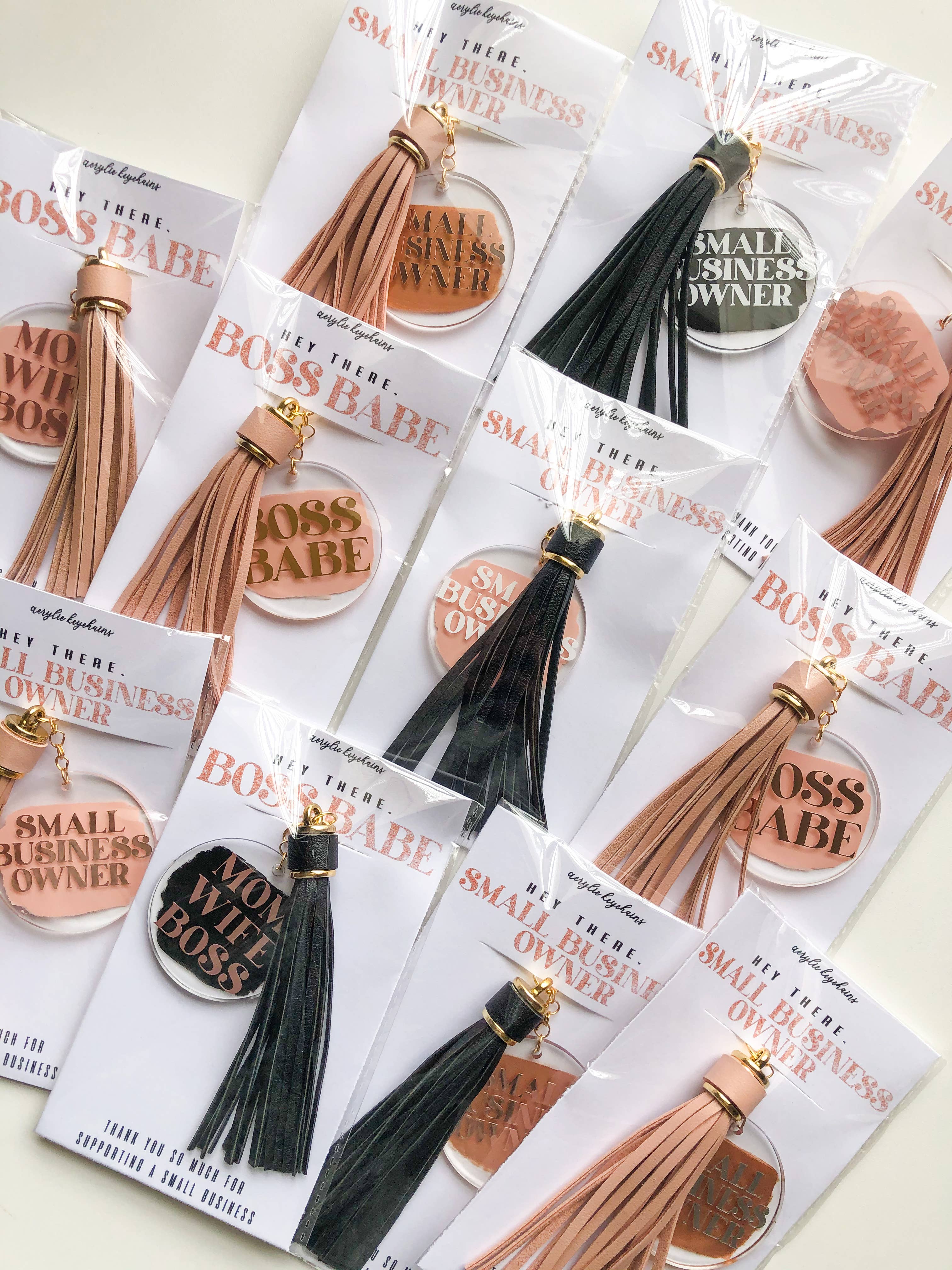 Salty Ocean Crew - Wholesale Keychain - Women's - Boss Babe Hand-Painted Acrylic Keychain4