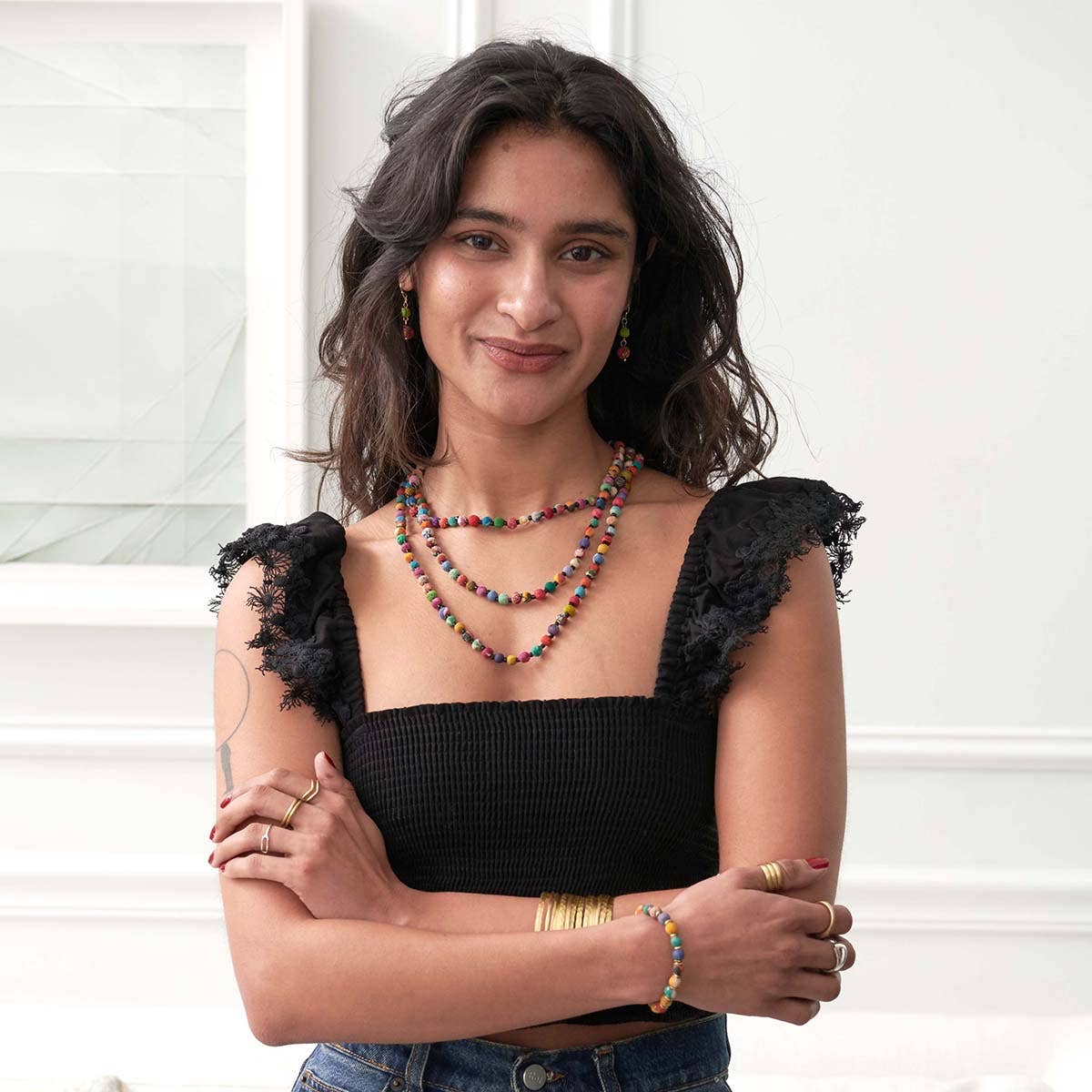 WorldFinds - Wholesale Beaded/Pearl Necklace - Kantha Bead Long Necklace1