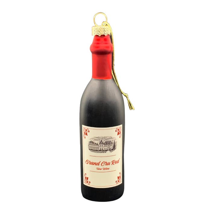 Holiday Ornament Red Wine Bottle for wholesale by Tri-Connect, Inc.