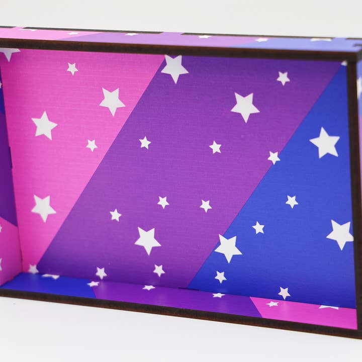 Chromatic Pride Dice Tray - Bisexual for wholesale by Foam Brain Games