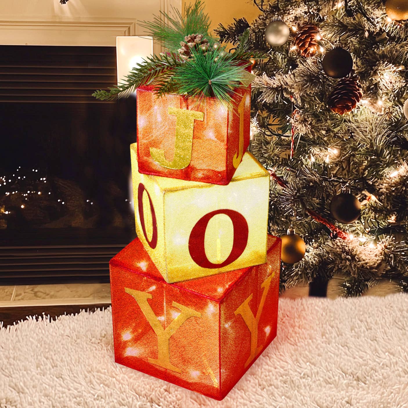 Fun Little Toys - Wholesale Christmas decoration - 3PCS Christmas Lighted Gift Boxes: Illuminate Your Holiday1