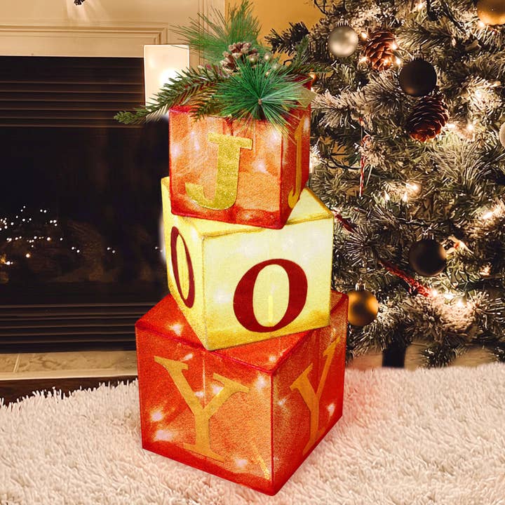 Fun Little Toys - Wholesale Christmas decoration - 3PCS Christmas Lighted Gift Boxes: Illuminate Your Holiday1